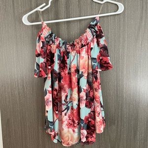 Off the shoulder flower top!